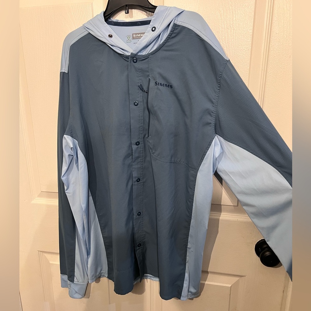 Simms Light Blue Bug Stopper Shirt